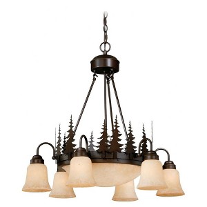 Vaxcel Yosemite 9 - Light Chandelier in  Burnished Bronze - 1 of 4