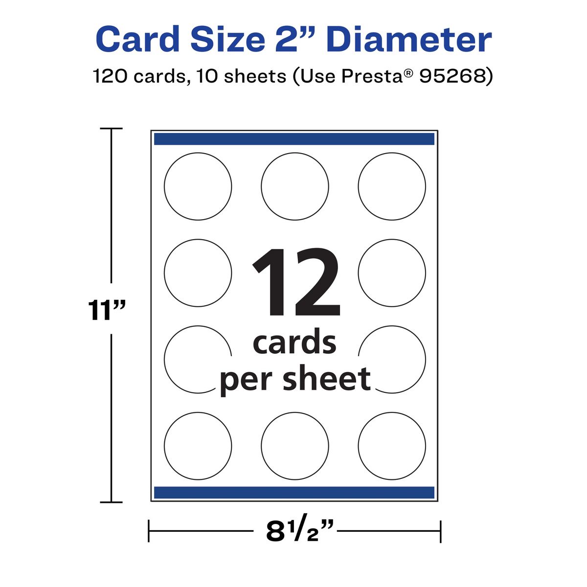 Avery 2" Diameter Round, Glossy White Round Cards - thumbnail 5