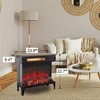 NAYSAYE Indoor Fireplace Three Sided Glass Realistic Flame Fireplace for Warm Living Room , Black, 23.9"*9.4"*22.4" - 4 of 4