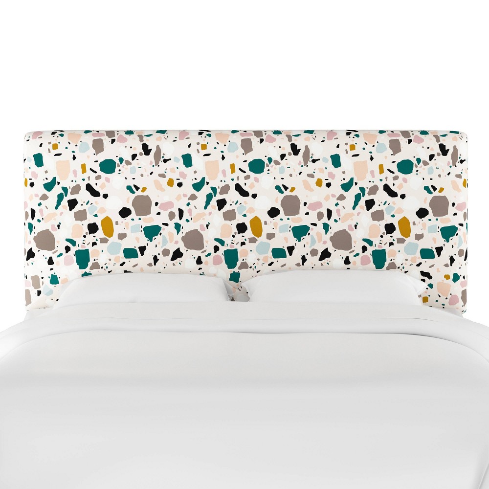 Photos - Bed Frame Skyline Furniture King Olivia Upholstered Headboard Terrazzo Emerald Ochre