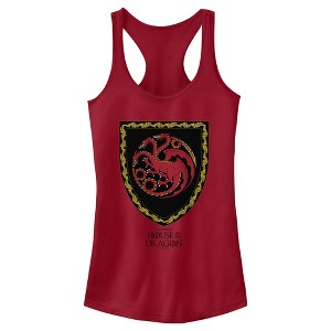 Juniors Womens Game of Thrones: House of the Dragon Targaryen Crest Racerback Tank Top - 1 of 4