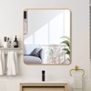 Okak 30/36IN Modern Square Bathroom Mirror with Aluminum Frame, High Reflection Vanity Mirror, Hanging Mirror for Bathroom, Living Room - 2 of 4