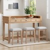 4-Piece Dining Set with 3 Storage Drawers, Kitchen Table and 3 Stools - 4 of 4