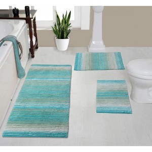 Gradiation Rug Collection Cotton Tufted Set of 3 Bath Rug Set - Home Weavers - 1 of 4