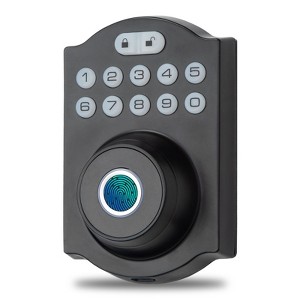 ZACHVO Fingerprint Smart Door Lock with Keypad, Auto-Lock, and Key Access – IP56 Weatherproof, Fits Most Single-Cylinder Doors - 1 of 4