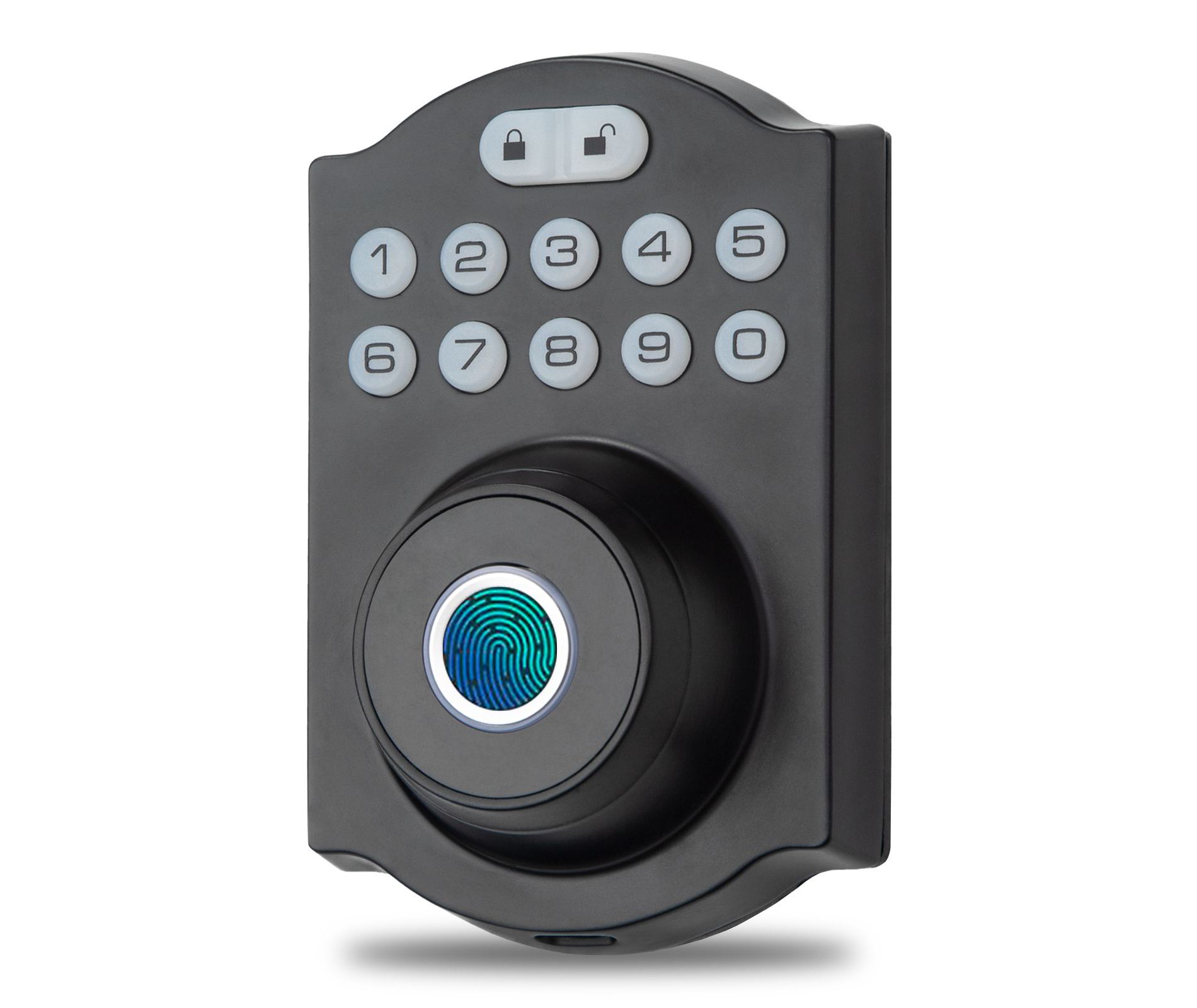 ZACHVO Fingerprint Smart Door Lock with Keypad, Auto-Lock, and Key Access – IP56 Weatherproof, Fits Most Single-Cylinder Doors