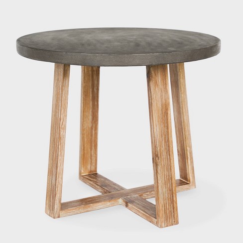 Athens Cement Side Table Gray - Leisure Made : Target