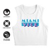 Women's Miami Vice Logo Sleeveless Crop Top Tank - 3 of 4
