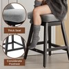 Beautyolove 26 in. Grey Fabric Upholstered Counter Height Bar Stool Swivel Counter Stool with Solid Wood Frame (Set of 2) - 4 of 4