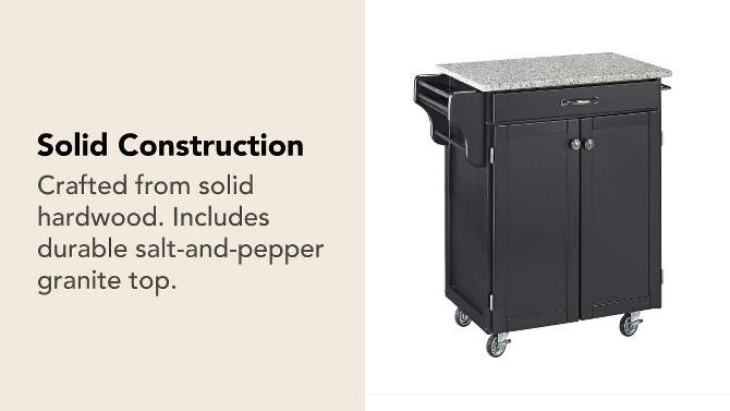 Cuisine Kitchen Cart Black Base - Home Styles, 4 of 5, play video