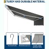 coucheta Retractable Awnings for Patio - Outdoor Sunshade Shelter with UV Protection Fabric, Waterproof Adjustable Roll Out Awning for Deck, Porch - 3 of 4