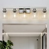 DAKAFUL Modern Bathroom Vanity Light, 4/5/6/8/10-Light Vanity Fixtures with Clear Glass Shade, Reversible Wall Sconces Over Mirror,for Bedroom - 2 of 4