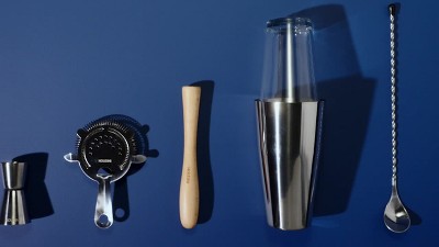 Houdini 5pc Bar Tool Set (Shaker, Jigger, Strainer, Muddler