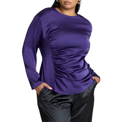 ELOQUII Women's Plus Size Shirred Body Top