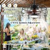 HUMHOLD 20" Outdoor Ceiling Fan with Light, Gazebo Fan, Plug in Ceiling Fan, Waterproof Fans (16.4ft Wire Length) - 4 of 4