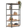VidaXL 5-Layer Corner Shelf Anthracite Steel&Engineered Wood - 3 of 4