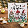 Christmas Signs, Merry Christmas Wooden Sign Decor, Christmas Gnomes Wooden Block Sign - 3 of 4
