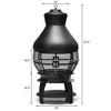 Costway Patio Fire Pit Chimenea Fireplace Wood Burning Heater Garden Backyard - image 4 of 4