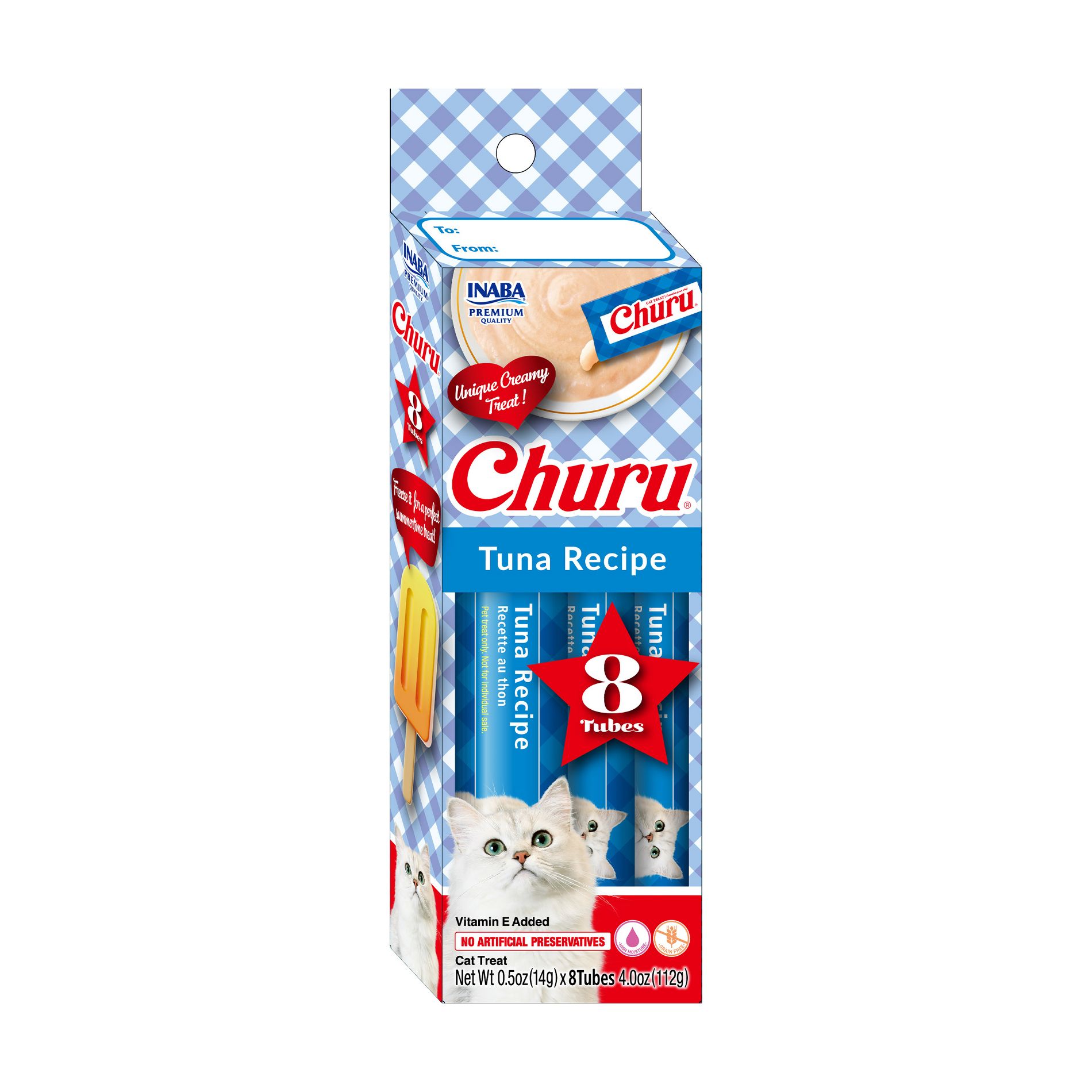 Inaba Churu Summer Tuna Flavor Lickable Cat Treats - 4oz/8ct