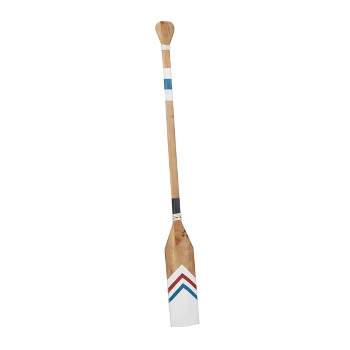 Wood Paddle Novelty Canoe Oar Wall Decor with Arrow Design and Rope Detail - Olivia & May