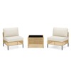 Buenhomino Patio Furniture Set – Outdoor Sectional Wicker Sofa with Cushions, All-Weather PE Rattan Conversation Set for Garden, Balcony & Poolside - 3 of 4