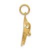 Black Bow Jewelry 14k Yellow Gold 25mm Polished Textured Bear Pendant - 2 of 4
