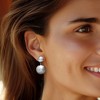 Ross-Simons Italian Sterling Silver Double-Bead Drop Earrings - 2 of 3