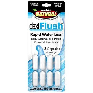 Dexatrim Natural Dexiflush Rapid Water Loss Caps 8 Ct - 1 of 3