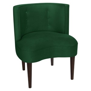 Clary Curved Back Accent Chair Fauxmo Emerald - Opalhouse , Green