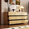 Famapy Yellow 9 Drawer Dresser Minimalist Natural Style Glass Dust Panels - 3 of 4