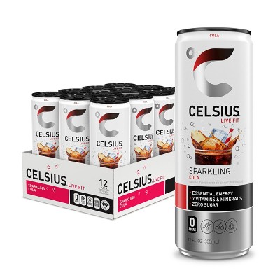 Celsius Sparkling Cola, Functional Essential Energy Drink - 12 Fl Oz (Pack Of 12)