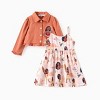 PATPAT Disney Princess Toddler Girl 2pcs Moana Belle Rapunzel Naia? Dress with Cotton Jacket Set - 4 of 4