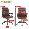 FDW Ergonomic Executive Office Chair with Premium PU Leather Upholstery Adjustable Height and Lumbar Support Swivel and Rolling Casters Perfect - 2 of 4