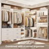 Besiost Set of 3 Closet Organizer System with Wood Drawers, Freestanding Wardrobe with Hanging Rods - 3 of 4
