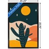 Trends International Cozy Joy - Desert Cactus At Night Framed Wall Poster Prints - 3 of 4