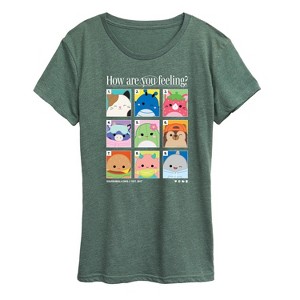 Women's - Squishmallows - Squish Mood Grid Short Sleeve Graphic T-Shirt - 1 of 4