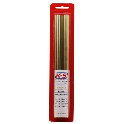 K&S 17/32 in. D X 12 in. L Round Brass Tube 1 pk K&S 17/32 in. D X 12 in. L Round Brass Tube 1 pk