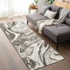 2x6 Abstract Machine Washable Runner Rug For Kitchen Stain Resistant Throw Carpet With Non-Slip Backing Low Pile Floor Cover For Hallway Entryway - 3 of 4