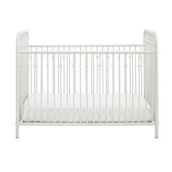 Little Seeds Monarch Hill Ivy Metal Crib with Safety 1st Nighty Night Baby & Toddler Mattress - White