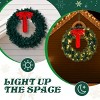 Syemin Wreaths 46in Christmas Wreath Artificial Xmas Wreath 450 PVC Tips for Front Door Gate Wall Xmas Party Decorations, Green, 5"*48"*48" - 4 of 4