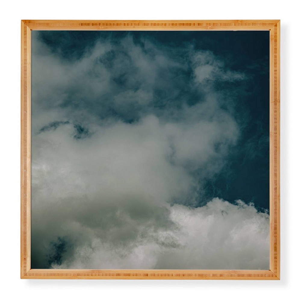Photos - Other Decoration Deny Designs 20"x20" Hannah Kemp Blue Embrace Framed Wall Art Bamboo