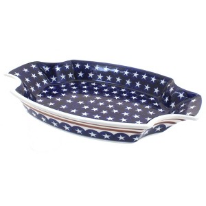 Blue Rose Polish Pottery 1208 Zaklady Large Serving Tray - 1 of 1