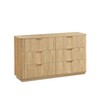 NicBex 55" 6-Drawer Walnut Dresser Modern Curved Wave Design, TV Stand & Organizer for Bedroom/Living Room/Hallway - 3 of 4