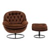 Okak Modern Accent Chairs for Bedroom with Ottoman, Accent Leisure Chair with Cushioned Seat - 4 of 4