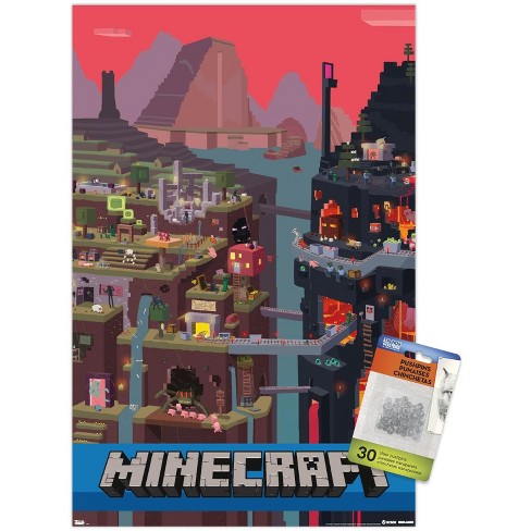 Ukonic Minecraft 4-piece 13 Inch Fabric Storage Bin Bundle : Target