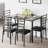 Jojoka Dining Table Set for 4, Ktichen Table with 4 Chairs Dinning Table Set for Kitchen & Dining Room - 4 of 4