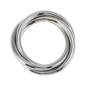 Unique Bargains Napkin Rings Triple Rings Stainless Steel 1 Pc - 1 of 3