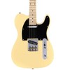 Monoprice Retro DLX Plus Solid Ash Electric Guitar | Right Orientation, Wilkinson Bridge and SS Pickups, with Gig Bag, Blonde with Maple Fretboard - 2 of 4