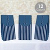 Big Dot of Happiness Navy Stripes - Simple Gift Favor Bags - Party Goodie Boxes - Set of 12 - 2 of 4