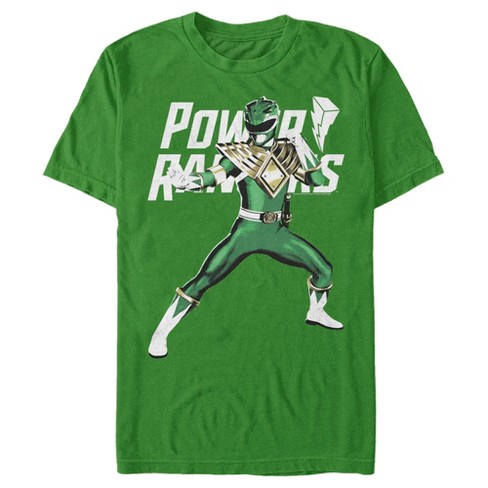 Men s Power Rangers Green Ranger Fighting Stance T shirt Kelly Green X Large Target